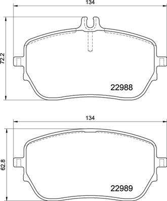 Brembo Brake Pads Front Mercedes-Benz ( Set Lh&Rh) (P50146)