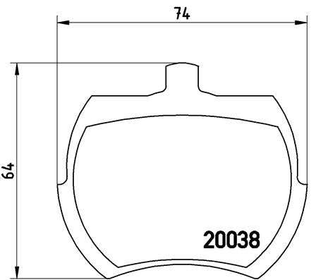 Brembo Brake Pads Front Mini/ Chev Firenza ( Set Lh&Rh) (P52002)