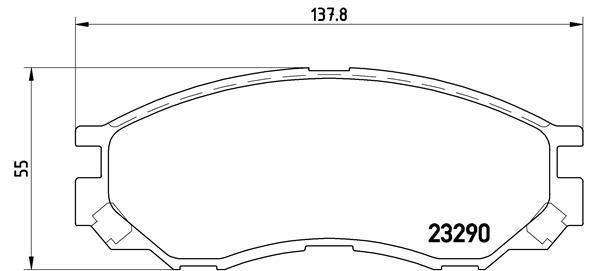Brembo Brake Pads Front Mitsubishi Spacegear ( Set Lh&Rh) (P54020)