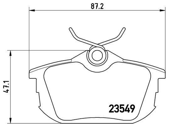 Brembo Brake Pads Rear Volvo S40/V40 ( Set Lh&Rh) (P54023)