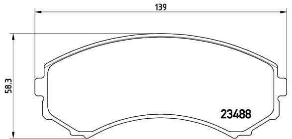 Brembo Brake Pads Front Mitsubishi Pajero ( Set Lh&Rh) (P54029)