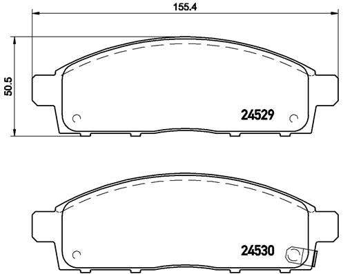 Brembo Brake Pads Front Mitsubishi Triton ( Set Lh&Rh) (P54038)