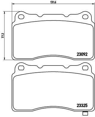 Brembo Brake Pads Front Mitsubishi Lancer ( Set Lh&Rh) (P54039)
