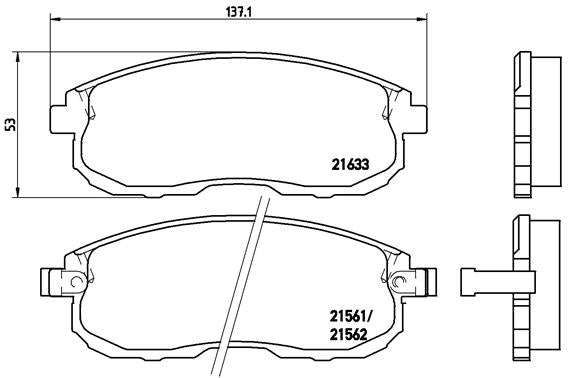 Brembo Brake Pads Front Infiniti I30 3.0 ( Set Lh&Rh) (P56021)