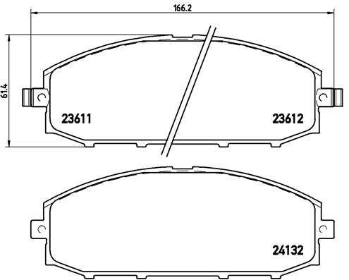 Brembo Brake Pads Front Nissan Patrol ( Set Lh&Rh) (P56041)