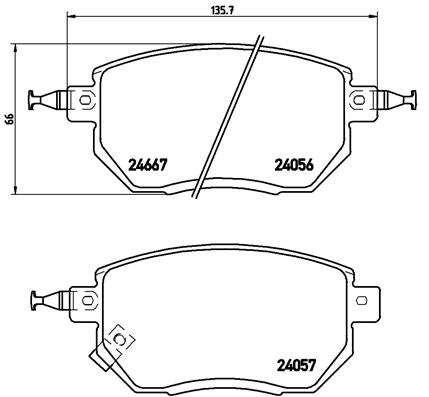 Brembo Brake Pads Front Infiniti Fx 3.50 ( Set Lh&Rh) (P56051)