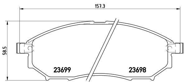 Brembo Brake Pads Front Nissan Murano ( Set Lh&Rh) (P56058)
