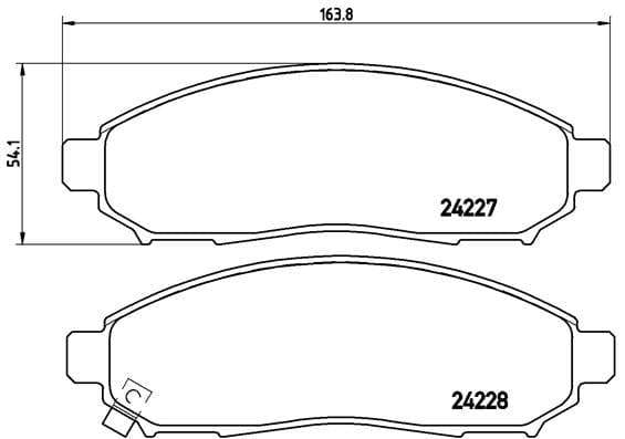 Brembo Brake Pads Front Nissan Navara/Pathfinder ( Set Lh&Rh) (P56059)