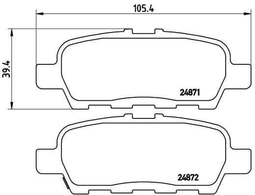 Brembo Brake Pads Rear Suzuki Grand Vitara ( Set Lh&Rh) (P56068)