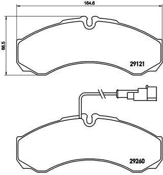 Brembo Brake Pads Rear Iveco Daily Iv55 ( Set Lh&Rh) (P56069)