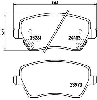 Brembo Brake Pads Front Nissan Micra ( Set Lh&Rh) (P56086)
