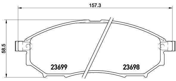 Brembo Brake Pads Front Nissan Pathfinder ( Set Lh&Rh) (P56094)