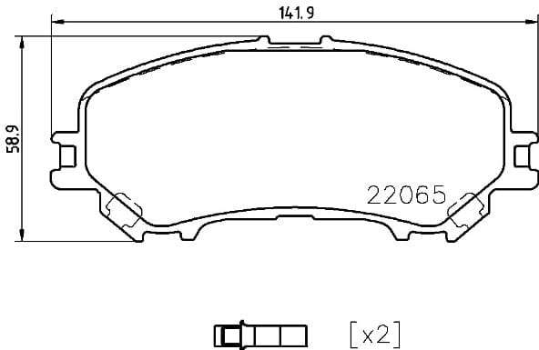 Brembo Brake Pads Front Nissan Qashqai ( Set Lh&Rh) (P56099)