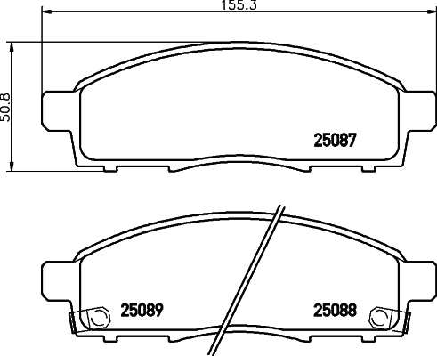 Brembo Brake Pads Front Nissan Nv200 ( Set Lh&Rh) (P56102)