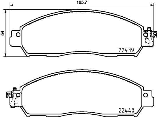 Brembo Brake Pads Front Nissan Navara 21 ( Set Lh&Rh) (P56118)