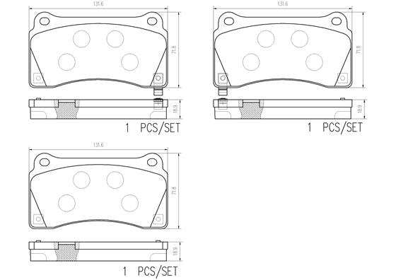 Brembo Brake Pads Rear Nissan Gtr R35 ( Set Lh&Rh) (P56128)