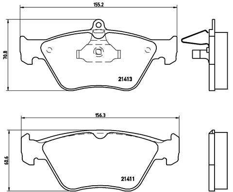 Brembo Brake Pads Front Opel Astra ( Set Lh&Rh) (P59019)