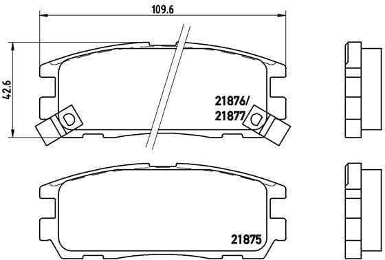 Brembo Brake Pads Rear Isuzu Trooper ( Set Lh&Rh) (P59021)