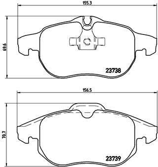 Brembo Brake Pads Front Fiat Croma ( Set Lh&Rh) (P59043)