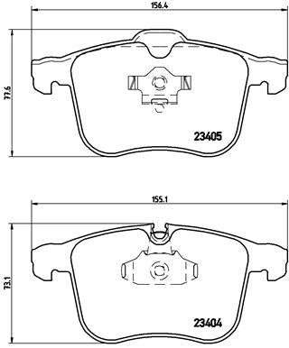 Brembo Brake Pads Front Saab ( Set Lh&Rh) (P59046)