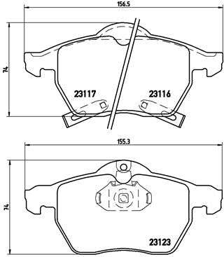 Brembo Brake Pads Front Opel Zafira Opc ( Set Lh&Rh) (P59048)