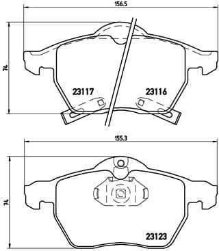 Brembo Brake Pads Front Opel Zafira Opc ( Set Lh&Rh) (P59048)