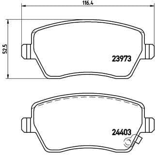 Brembo Brake Pads Front Suzuki Splash ( Set Lh&Rh) (P59050)