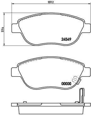 Brembo Brake Pads Front Opel Corsa Lite1 ( Set Lh&Rh) (P59052)