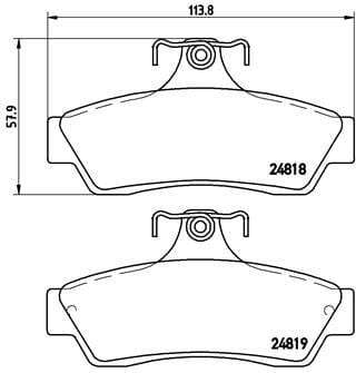 Brembo Brake Pads Rear Chev Lumina ( Set Lh&Rh) (P59056)