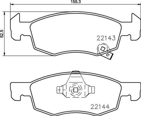 Brembo Brake Pads Front Opel Corsa E ( Set Lh&Rh) (P59084)