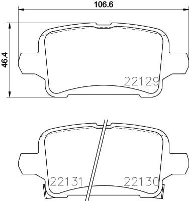 Brembo Brake Pads Rear Opel Astra K ( Set Lh&Rh) (P59090)