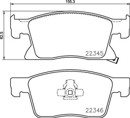 Brembo Brake Pads Front Opel Astra K ( Set Lh&Rh) (P59091)