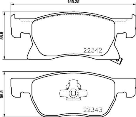 Brembo Brake Pads Front Opel Astra K ( Set Lh&Rh) (P59092)