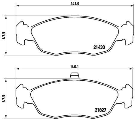 Brembo Brake Pads Front Peugeot 306 ( Set Lh&Rh) (P61051)