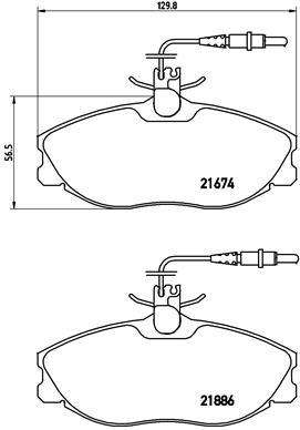 Brembo Brake Pads Front Peugeot 406 ( Set Lh&Rh) (P61057)