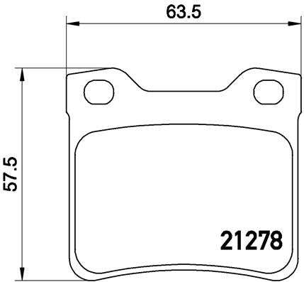 Brembo Brake Pads Rear Peugeot 406 605/6 ( Set Lh&Rh) (P61058)