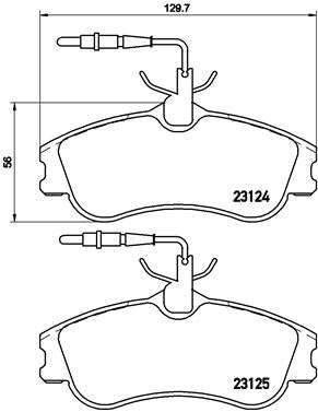 Brembo Brake Pads Front Peugeot 306 ( Set Lh&Rh) (P61060)