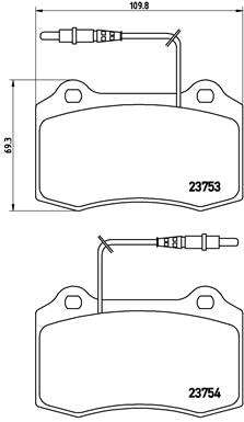 Brembo Brake Pads Front Peugeot 406 Coupe ( Set Lh&Rh) (P61064)