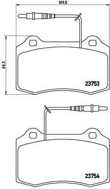 Brembo Brake Pads Front Peugeot 406 Coupe ( Set Lh&Rh) (P61064)