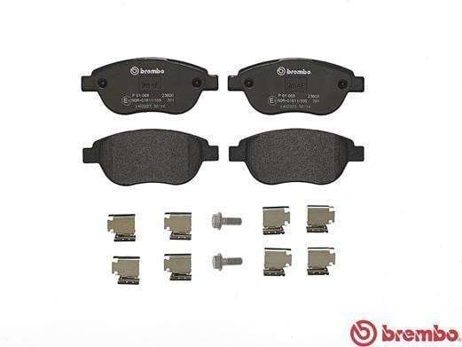 Brembo Brake Pads Front Peugeot 307/206/2 ( Set Lh&Rh) (P61068)