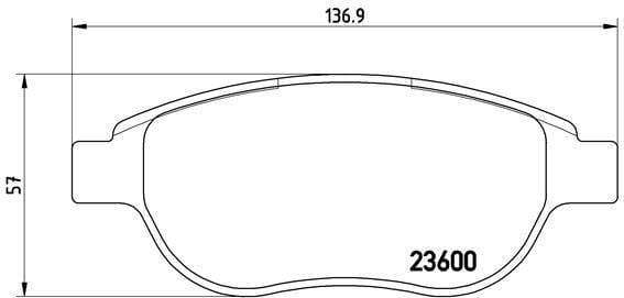Brembo Brake Pads Front Peugeot 307/206/2 ( Set Lh&Rh) (P61068)