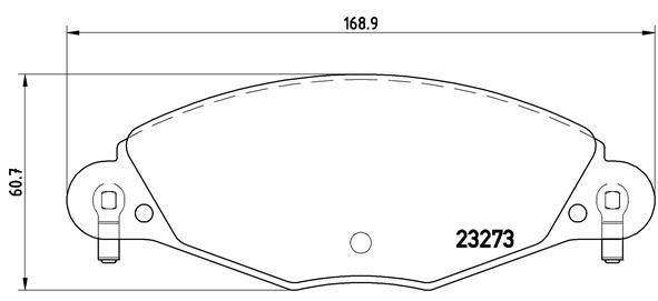 Brembo Brake Pads Front Citroen C5 3. V6 ( Set Lh&Rh) (P61072)