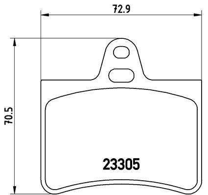 Brembo Brake Pads Rear Citroen C5 ( Set Lh&Rh) (P61073)