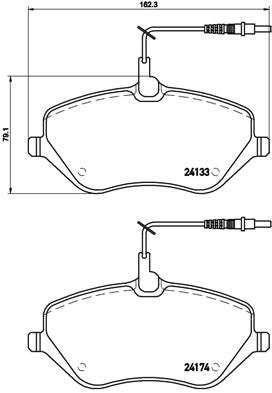 Brembo Brake Pads Front Peugeot 407 ( Set Lh&Rh) (P61078)