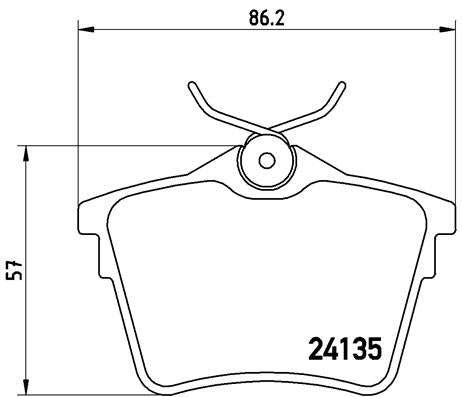 Brembo Brake Pads Rear Peugeot 407 ( Set Lh&Rh) (P61079)