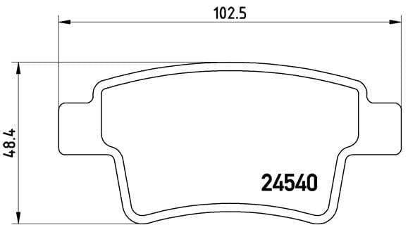 Brembo Brake Pads Rear Citroen - C4 Picasso ( Set Lh&Rh) (P61085)