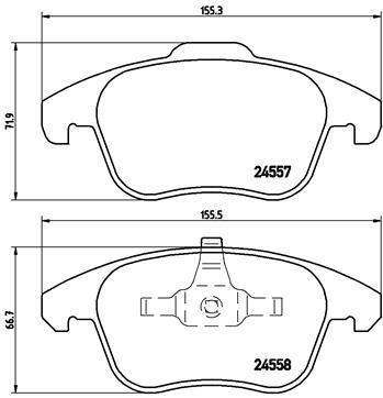 Brembo Brake Pads Front Citroen Grand Picasso ( Set Lh&Rh) (P61086)