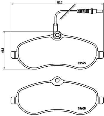 Brembo Brake Pads Front Fiat Scudo - 2018 ( Set Lh&Rh) (P61096)
