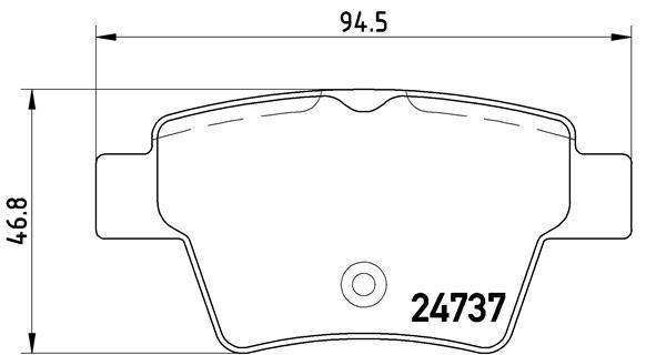 Brembo Brake Pads Rear Peugeot 207 Van0 ( Set Lh&Rh) (P61100)