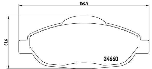 Brembo Brake Pads Front Peugeot 308 Xs1 ( Set Lh&Rh) (P61101)